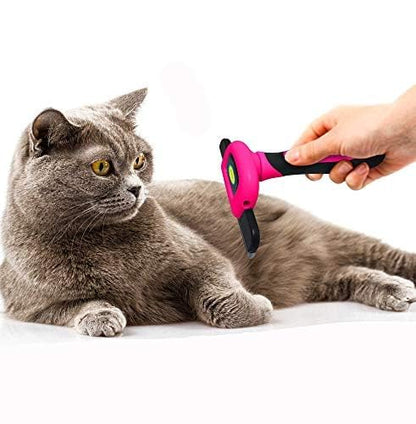 DakPets Deshedding Brush – Pink, Stainless Steel, Effective & Durable