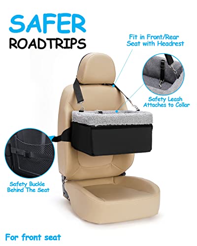 UNICITII Raised Dog Booster Car Seat – The VIP Experience for Your Pup!