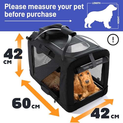 Dog Travel Crate Dog Carrier for Medium Dogs Puppy Soft Fabric Collapsible for Car