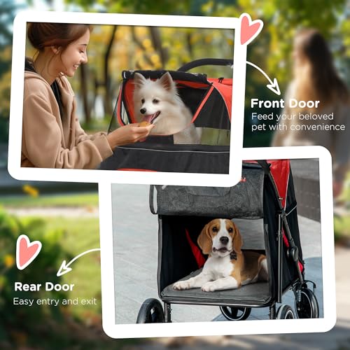 PawHut Foldable Dog Stroller – Ride in Style &amp; Comfort!