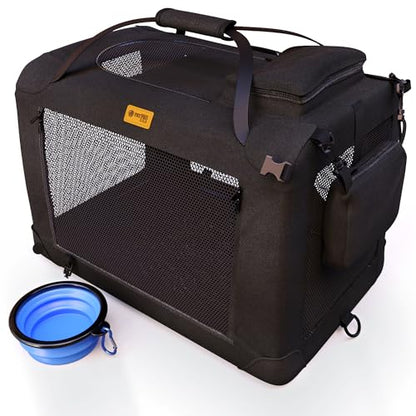 Dog Travel Crate Dog Carrier for Medium Dogs Puppy Soft Fabric Collapsible for Car