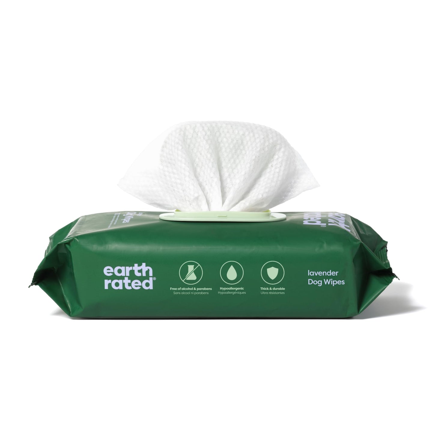 Earth Rated Lavender-Scented Dog Grooming Wipes – Plant-Based, Hypoallergenic, and Cruelty-Free (100 Wipes)