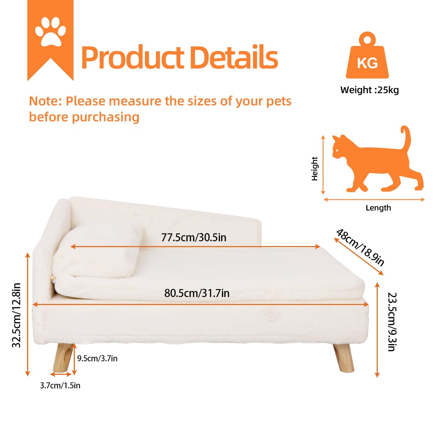 BingoPaw Dog Sofa Bed – Beige