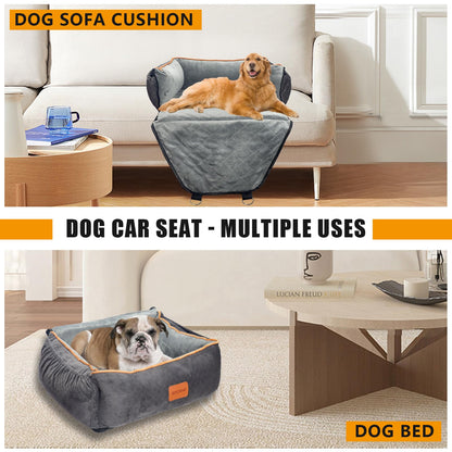 BOCHAO Medium Dog Car Seat – Cozy Travel Bed for Safe and Happy Rides