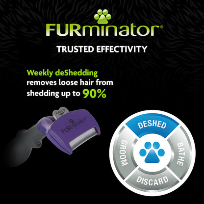 FURminator Undercoat Deshedding Tool for Medium & Large Long Haired Pets