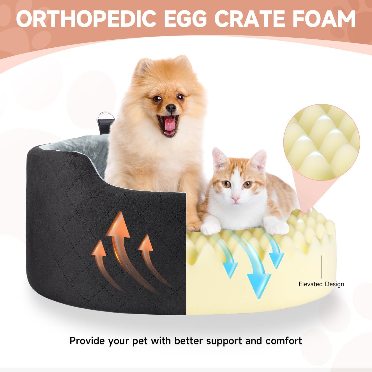 Feporen Dog Car Booster Seat – Travel in Comfort and Style!