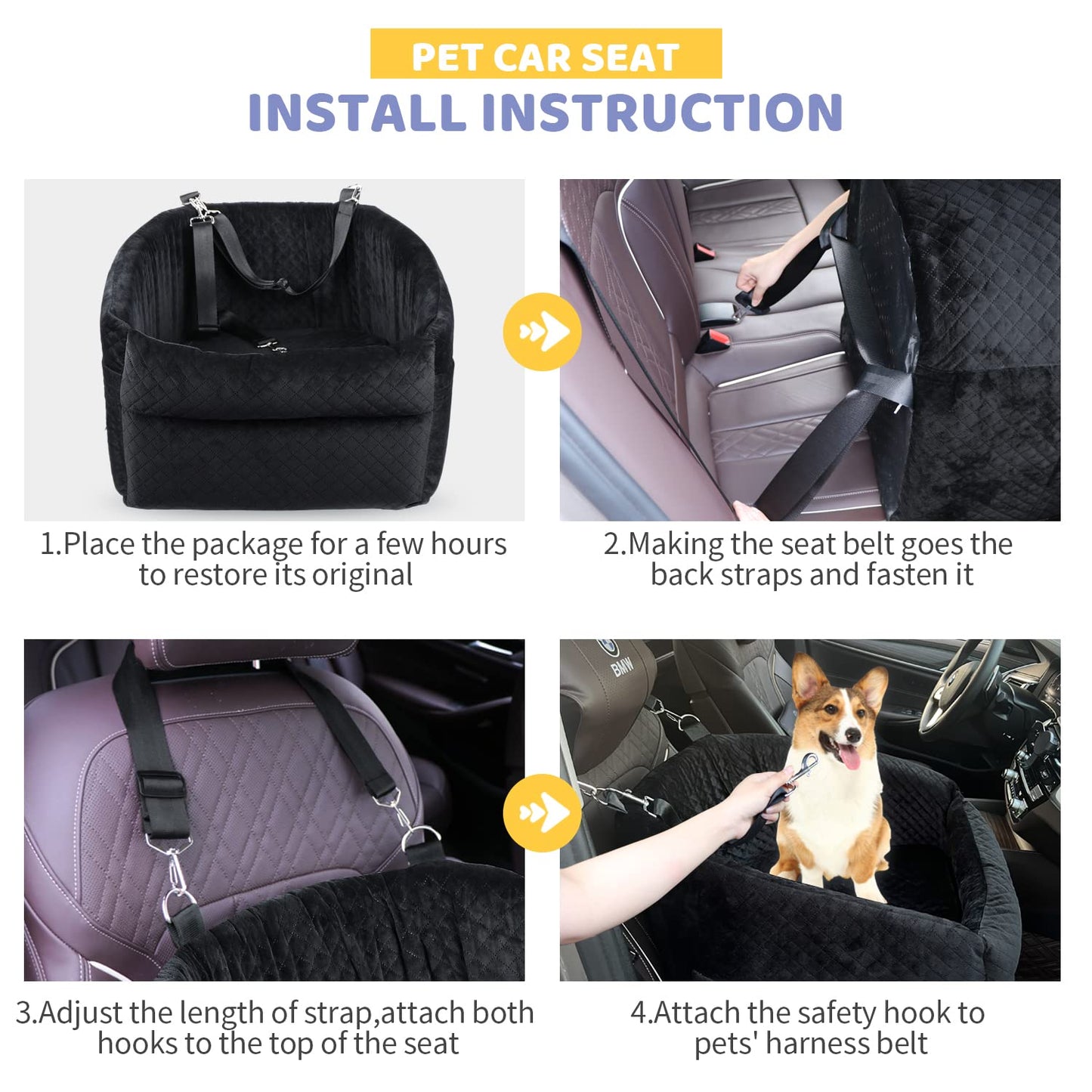 GL GLENSLAVE Dog Car Seat – Road Trip Ready for Your Pup!