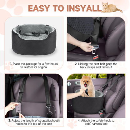 Feporen Dog Car Booster Seat – Travel in Comfort and Style!