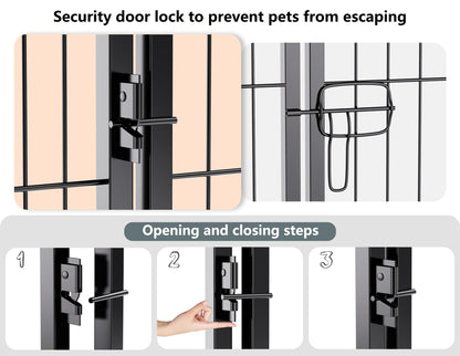 HOMIDEC Heavy Duty 8-Panel Dog Pen – Versatile Indoor, Outdoor Pet Enclosure