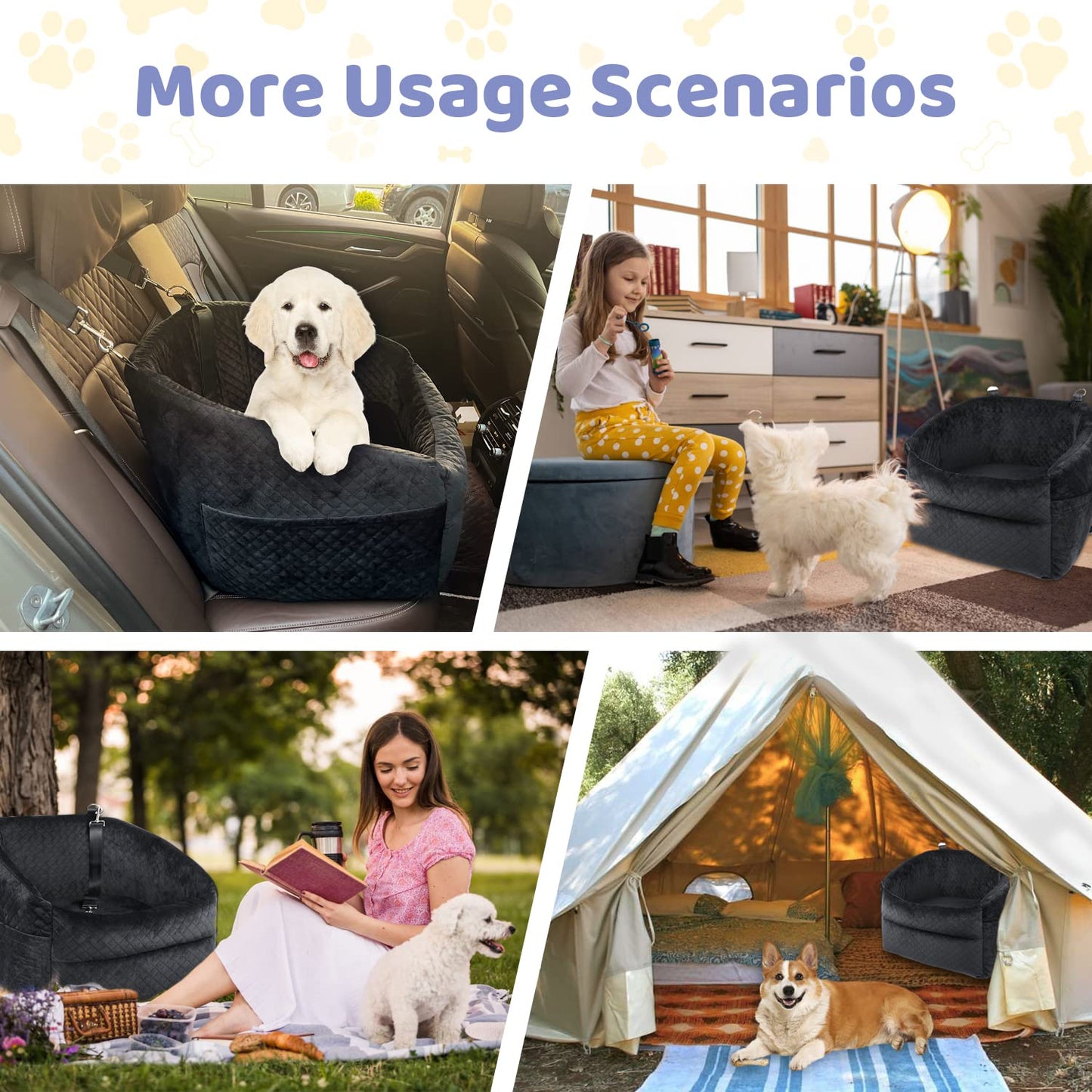 GL GLENSLAVE Dog Car Seat – Road Trip Ready for Your Pup!