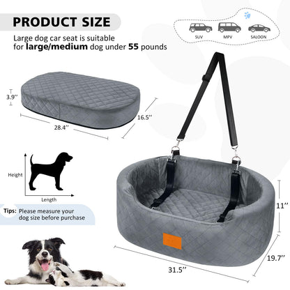 Feporen Large Dog Car Seat – Elevate Your Pup’s Travel Experience