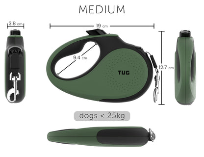 TUG Retractable Dog Leash (Green)