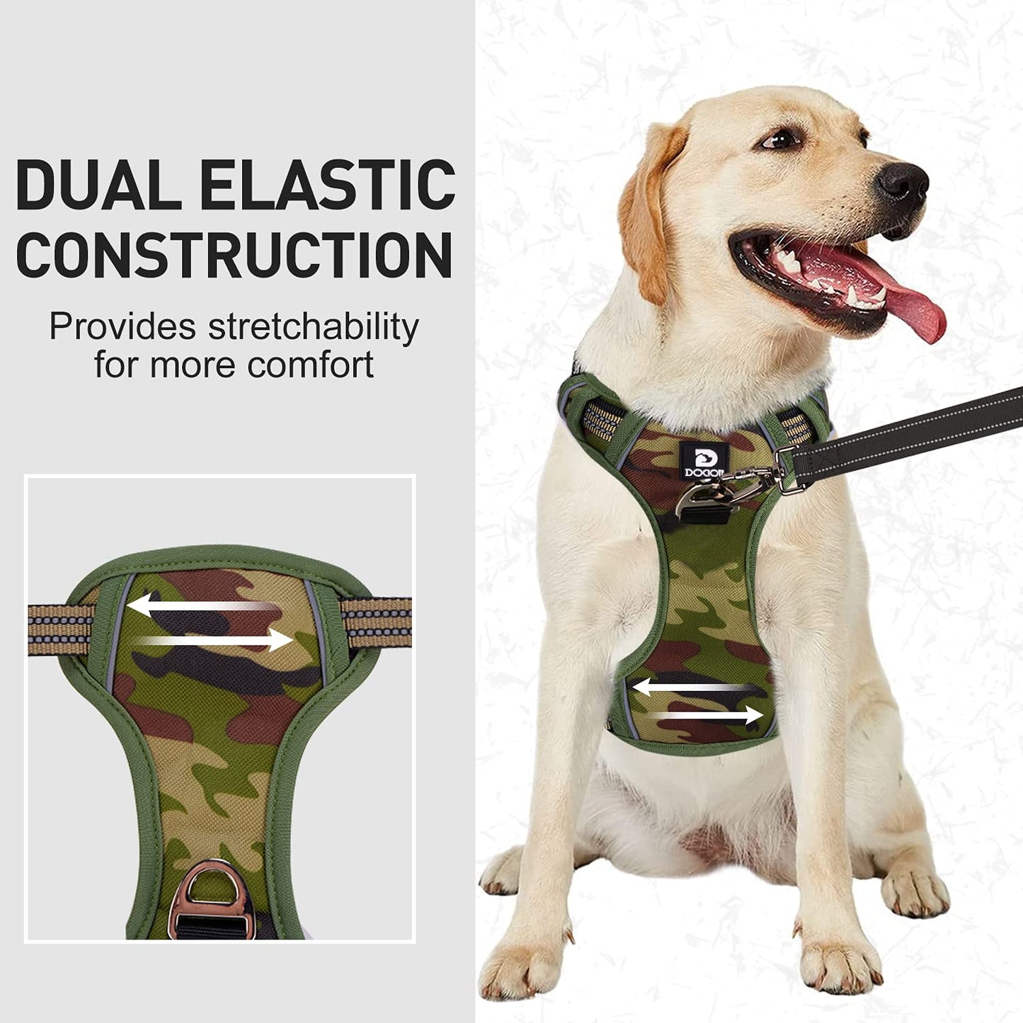 Dociote No-Pull Dog Harness (Camo Green)