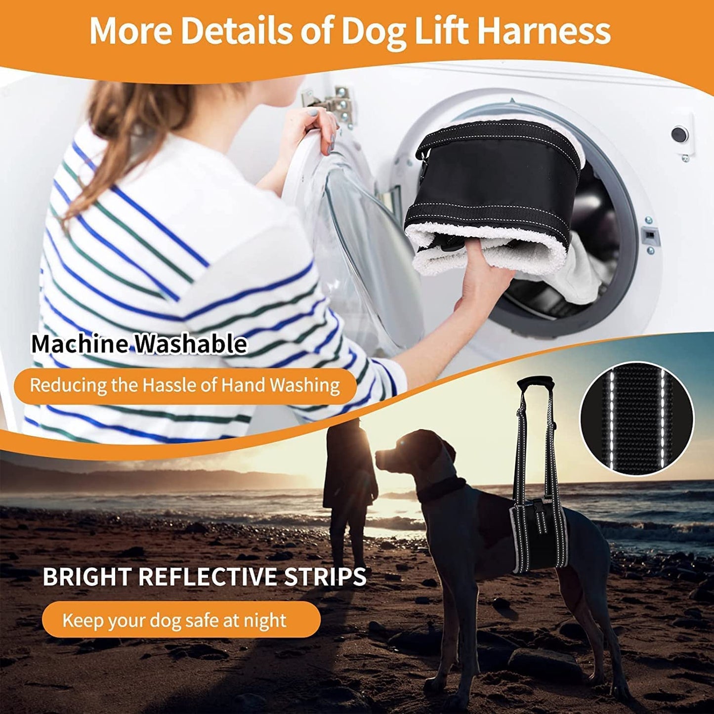 BRO Dog Mobility Support Harness – Comfortable Lift Aid for Elderly & Injured Dogs