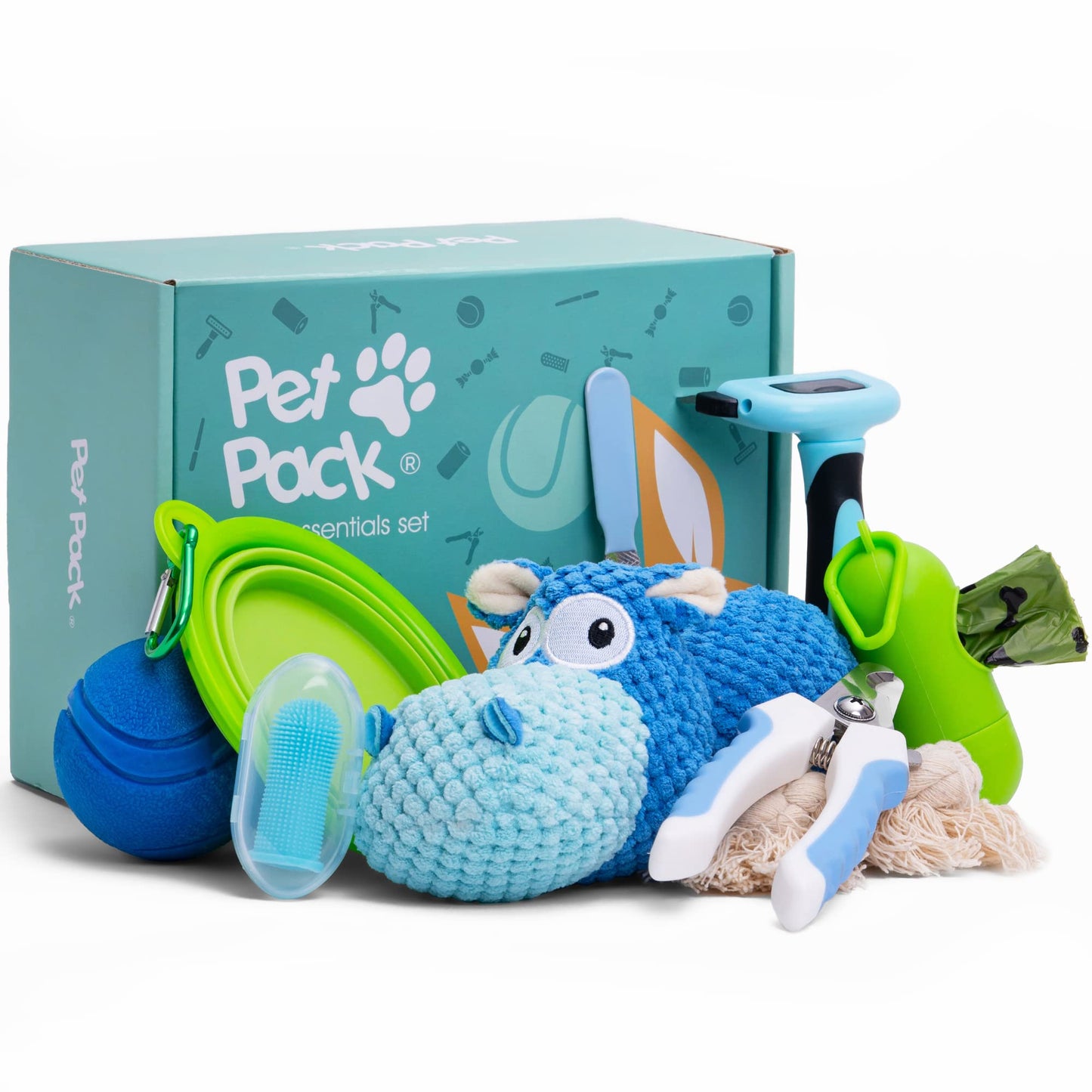 Puppy Starter Kit for New Owners, Fun Puppy Toys from 8 Weeks Small Dog | Ideal Puppy Essentials and Puppy Grooming Kit | Non-Aggressive chewers