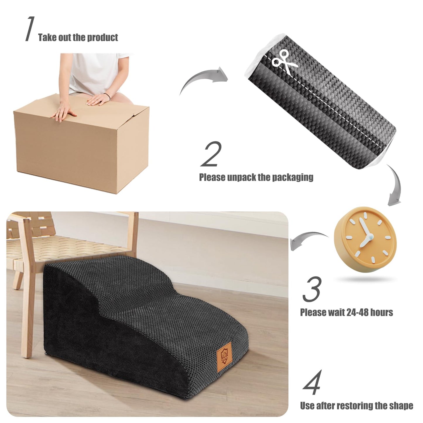 Myiosus 2-Step Dog Stairs – Safe & Stylish Pet Ramp for Small Dogs