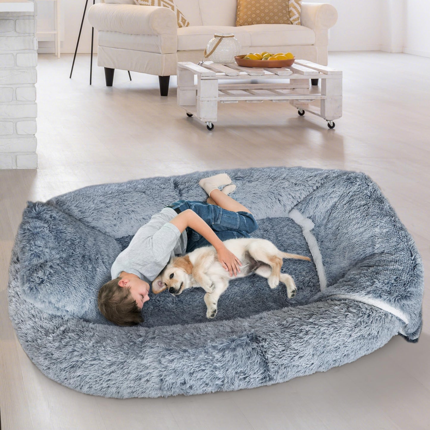 Human-Sized Dog Bed XXL – Extra Large Bed for People and Pets with Removable Cover