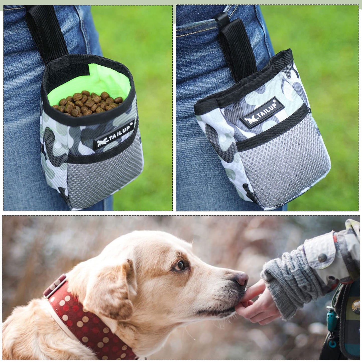 Lanjue Small Dog Treat Pouches – Handy Duo for Training and Walks