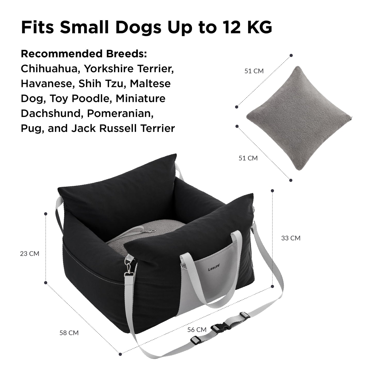 LE SURE Pet Car Booster Seat – Travel in Comfort &amp; Style!