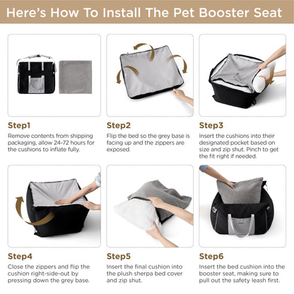 LE SURE Pet Car Booster Seat – Travel in Comfort &amp; Style!