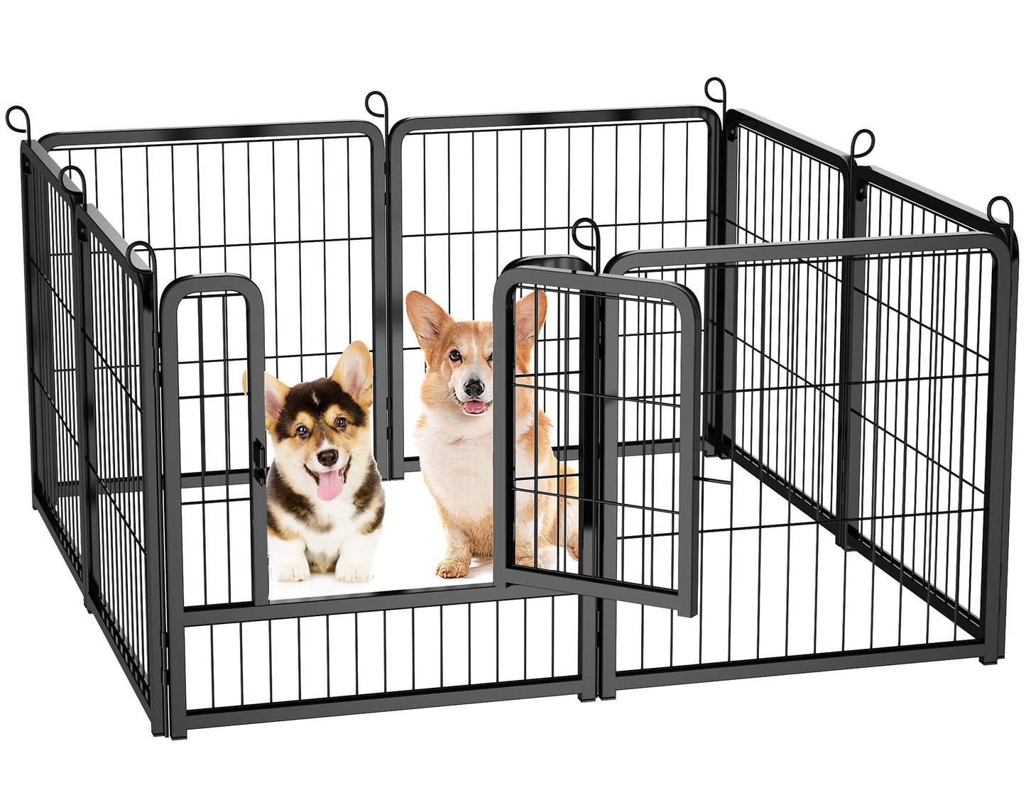 HOMIDEC Heavy Duty 8-Panel Dog Pen – Versatile Indoor, Outdoor Pet Enclosure