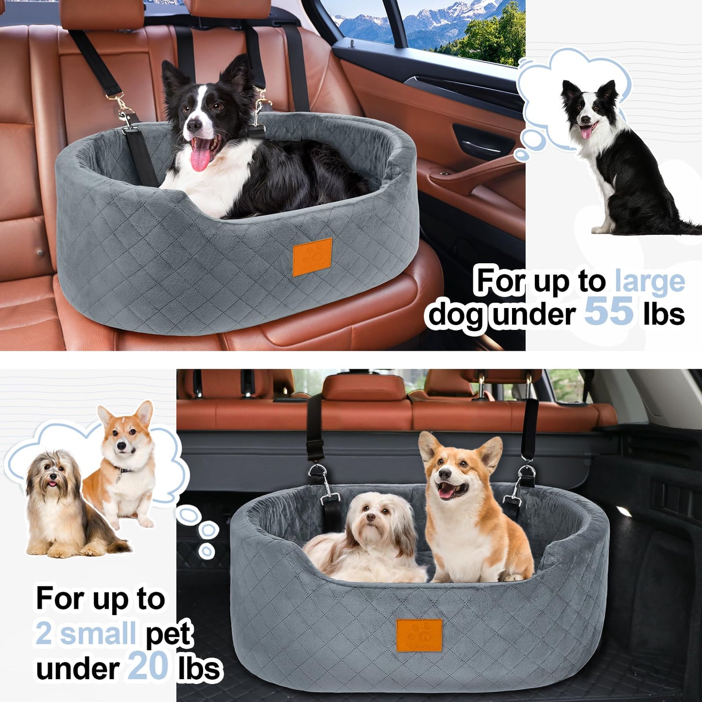 Feporen Large Dog Car Seat – Elevate Your Pup’s Travel Experience