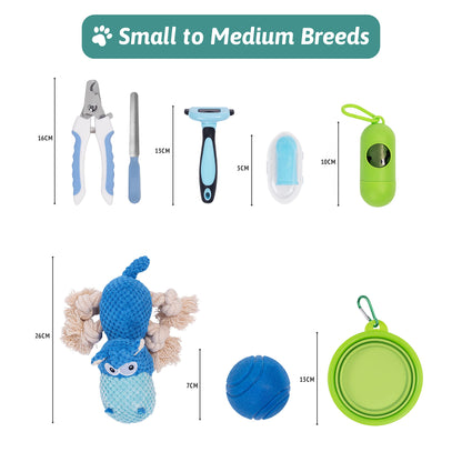 Puppy Starter Kit for New Owners, Fun Puppy Toys from 8 Weeks Small Dog | Ideal Puppy Essentials and Puppy Grooming Kit | Non-Aggressive chewers