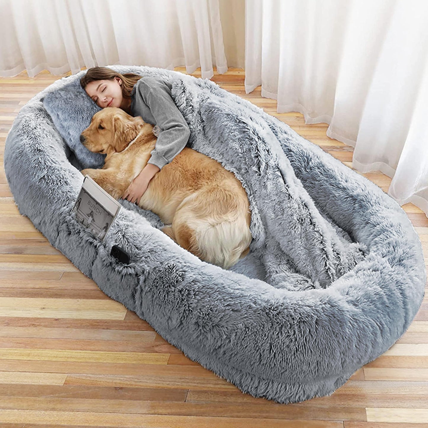 Human-Sized Dog Bed XXL – Extra Large Bed for People and Pets with Removable Cover