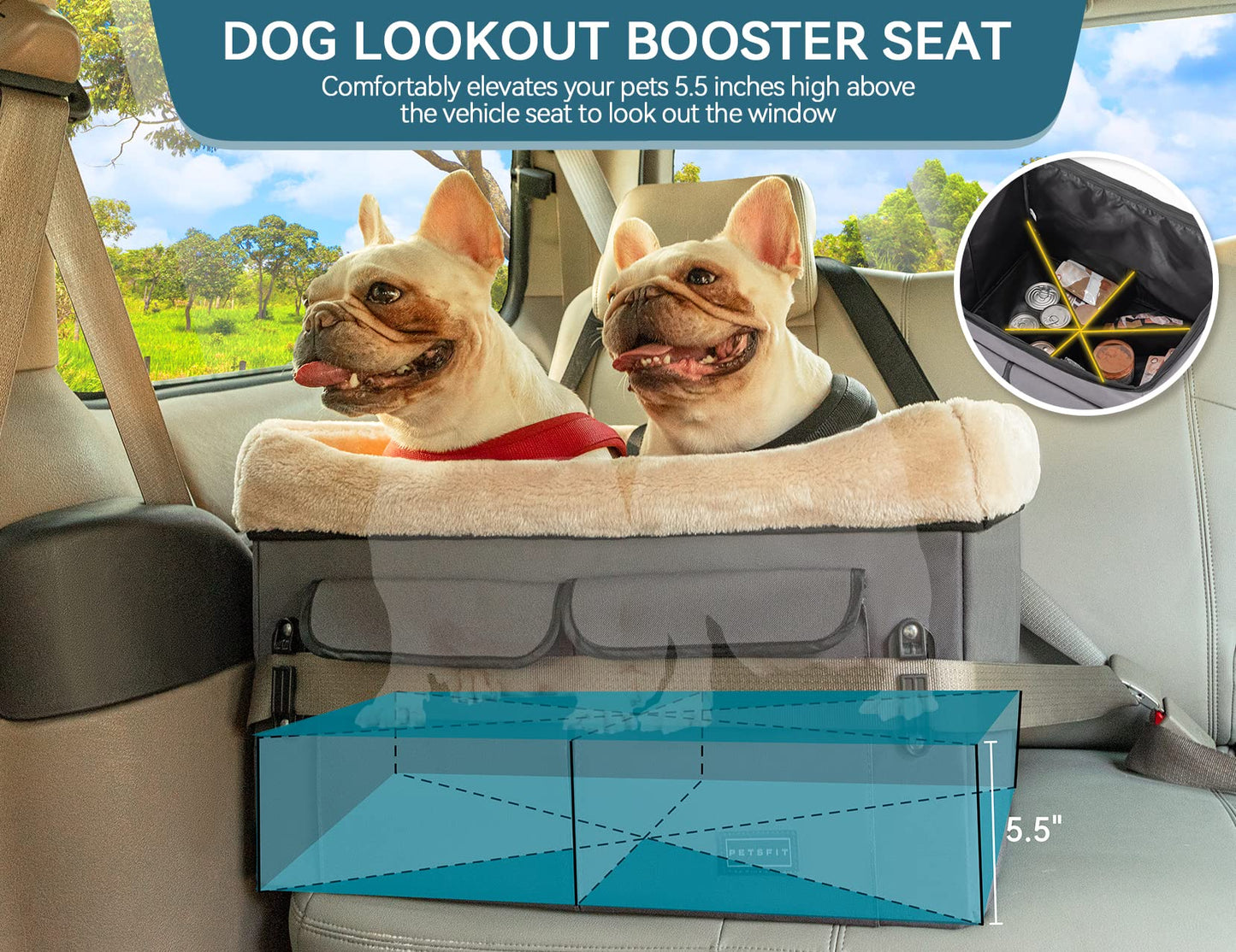 Petsfit Dog Booster Seat – Let Your Pet Enjoy the Ride!