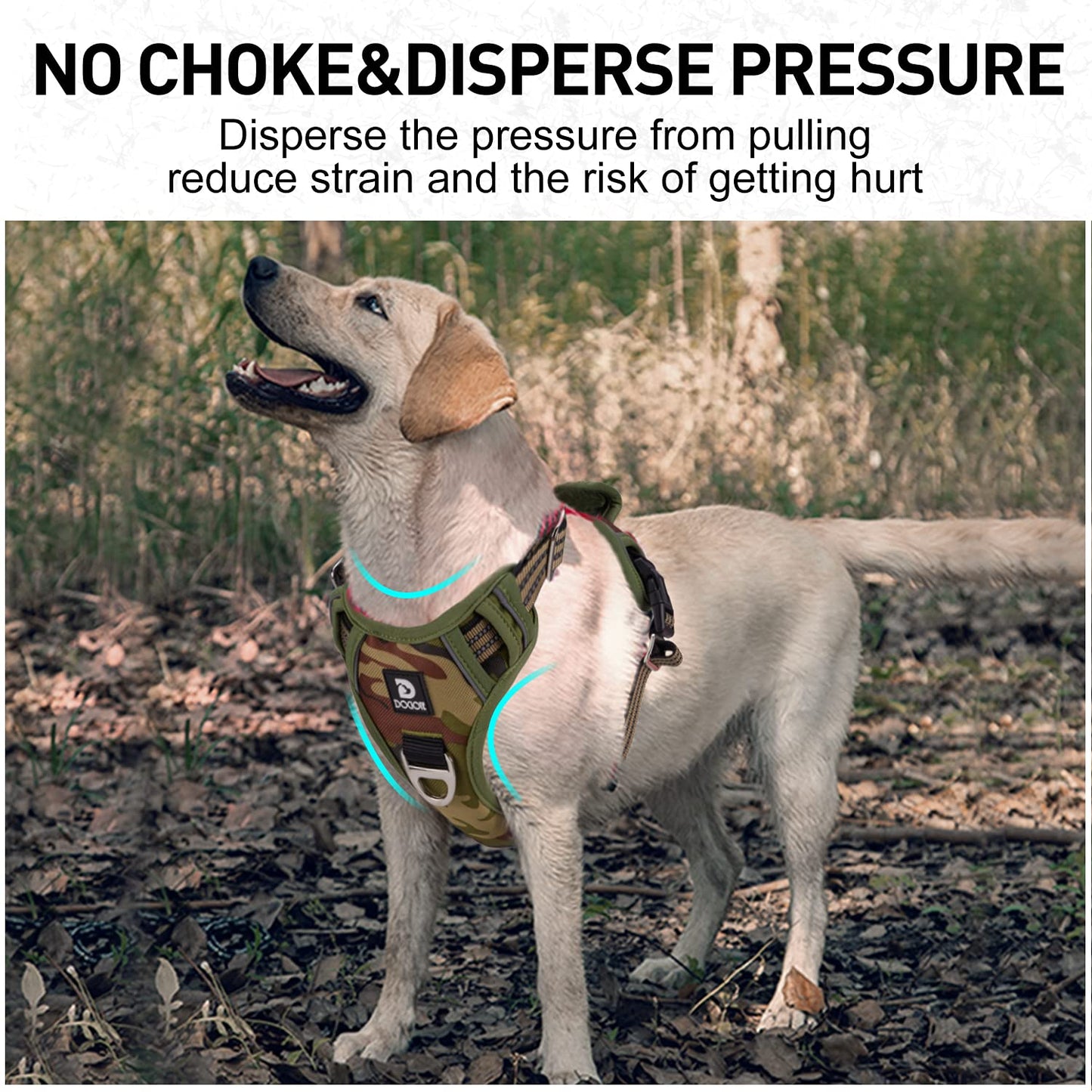 Dociote No-Pull Dog Harness (Camo Green)