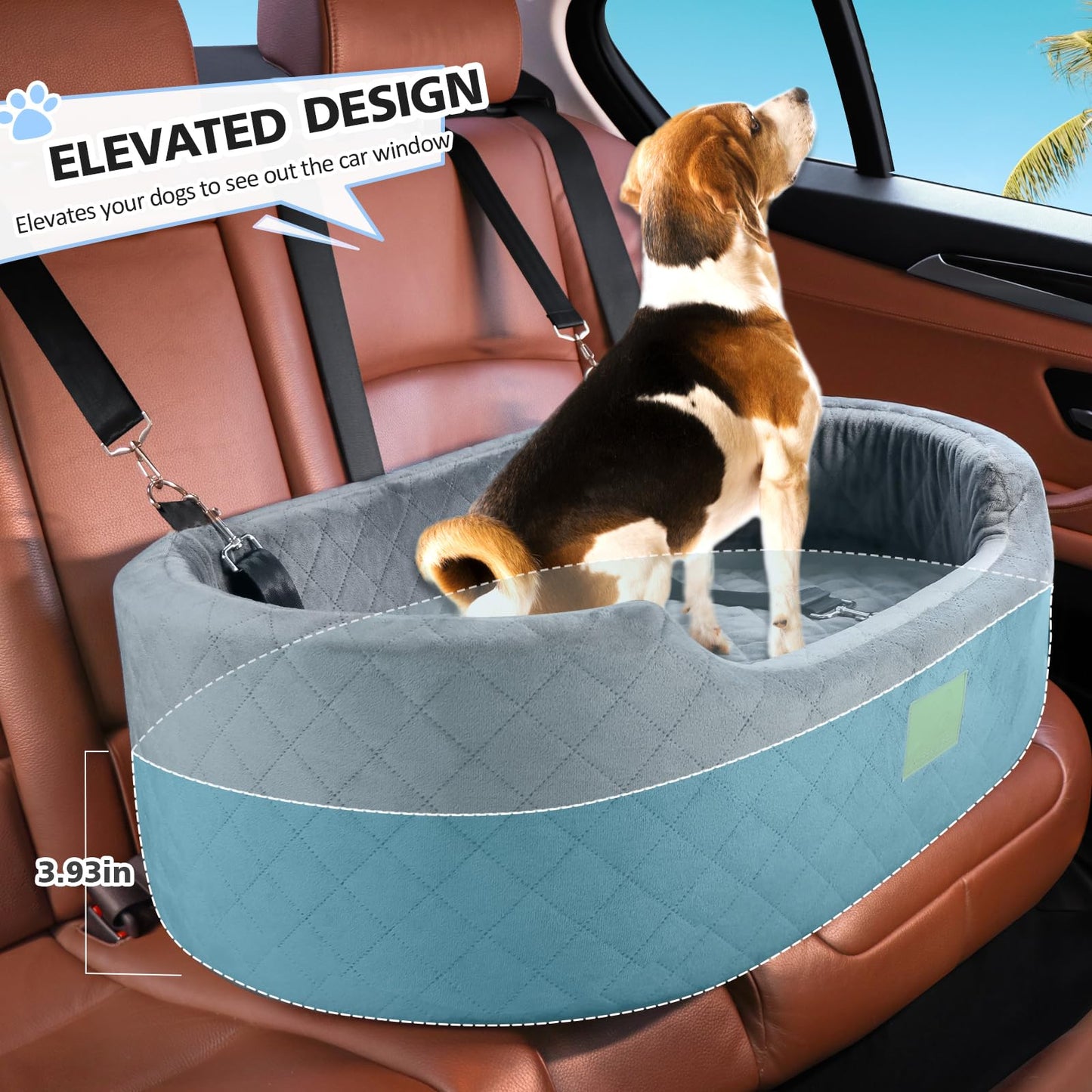 Feporen Large Dog Car Seat – Elevate Your Pup’s Travel Experience