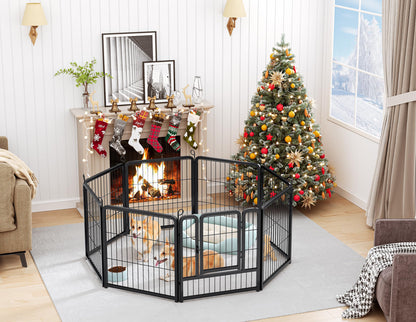 HOMIDEC Heavy Duty 8-Panel Dog Pen – Versatile Indoor, Outdoor Pet Enclosure