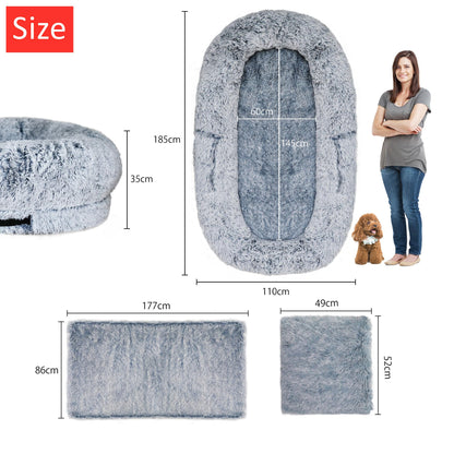 Human-Sized Dog Bed XXL – Extra Large Bed for People and Pets with Removable Cover