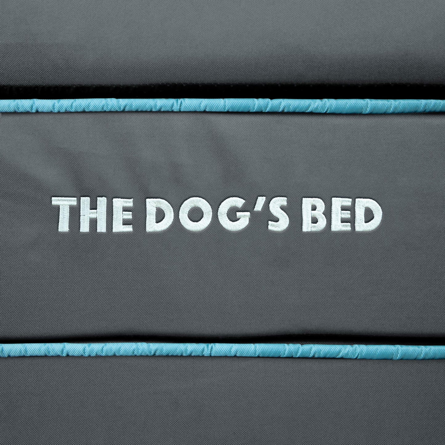 The Dog's Balls Orthopaedic Dog Bed – Grey with Blue Trim